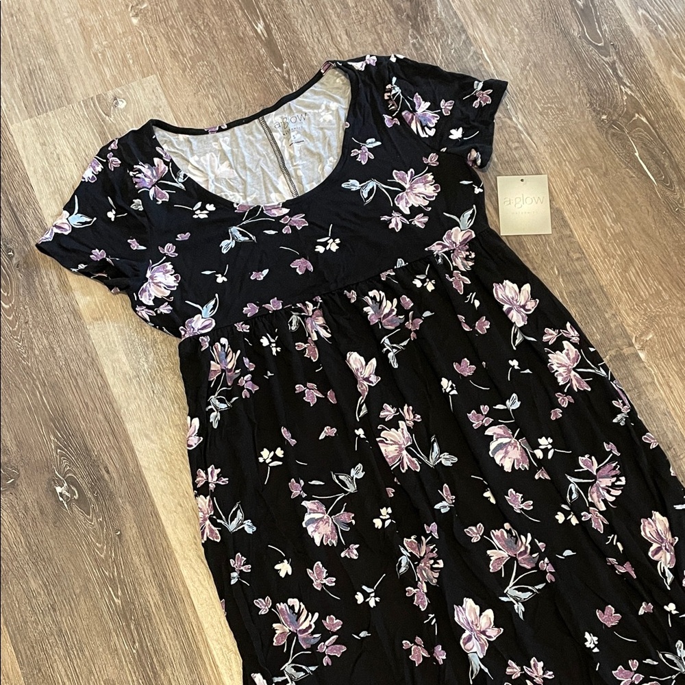 a:glow Maternity Maxi Floral Dress size small (NEW!)